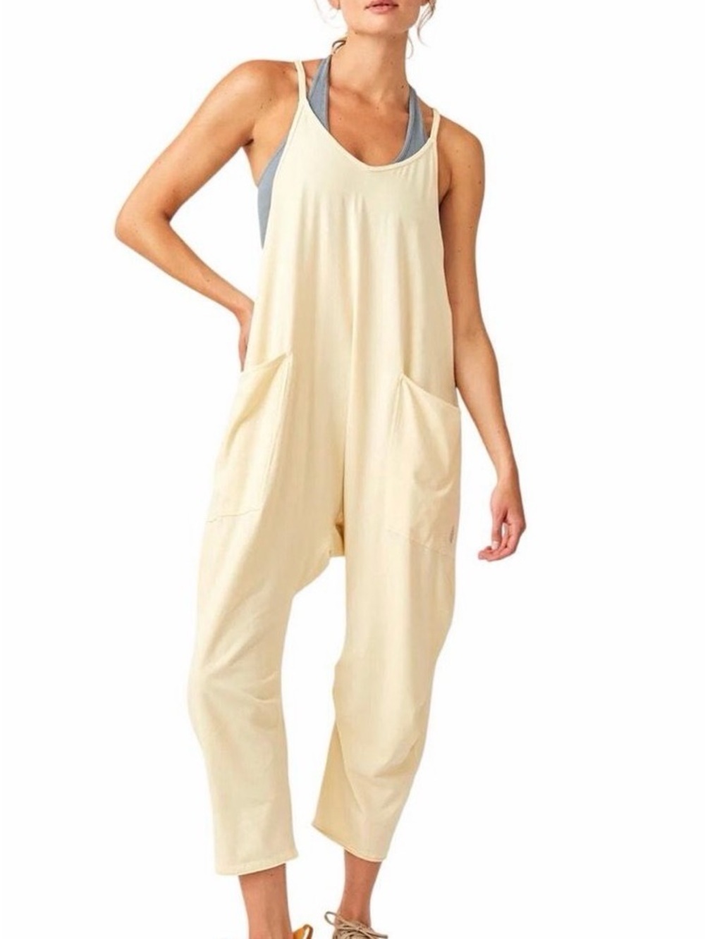FP Movement by Free People Butter Yellow Relaxed-Fit Sleeveless Jumpsuit